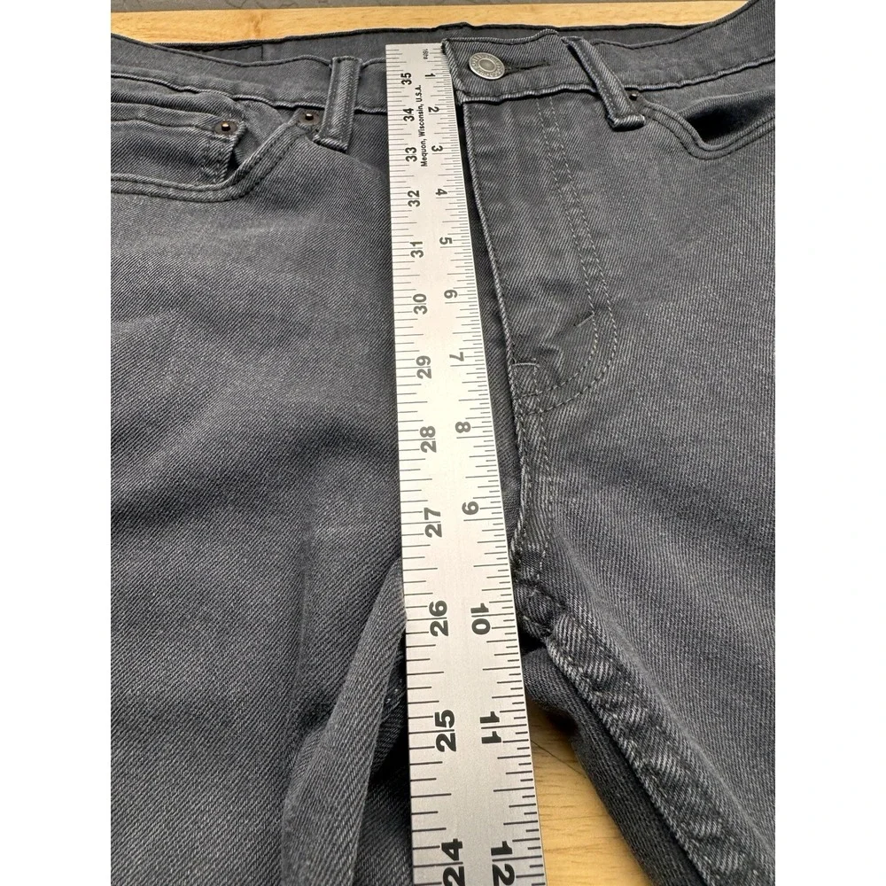Levis 511 Tapered Slim Fit Men's Denim Jeans Size 34x31 (actual)‎ Charcoal Black